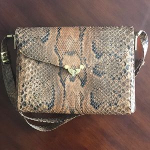 VINTAGE Almada genuine snake skin crossbody bag